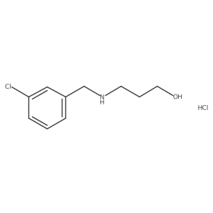 3-{[(3-Chlorophenyl)methyl]amino}propan-1-ol hydrochloride结构式