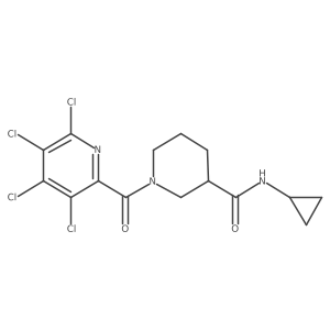 N-cyclopropyl-1-(3,4,5,6-tetrachloropyridine-2-carbonyl)piperidine-3-carboxamide Structure