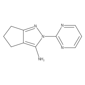 2-Pyrimidin-2-yl-2,4,5,6-tetrahydrocyclopenta[c]pyrazol-3-amine结构式