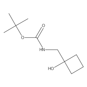 Tert-butyl N-[(1-hydroxycyclobutyl)methyl]carbamate结构式