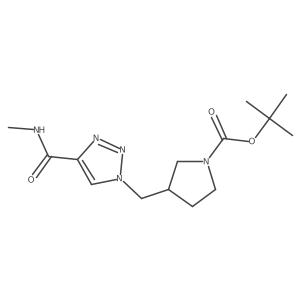 tert-butyl 3-{[4-(methylcarbamoyl)-1H-1,2,3-triazol-1-yl]methyl}pyrrolidine-1-carboxylate结构式