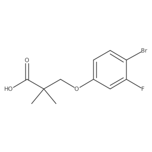 3-(4-Bromo-3-fluorophenoxy)-2,2-dimethylpropionic acid结构式