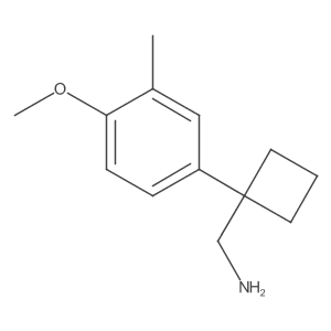 [1-(4-Methoxy-3-methylphenyl)cyclobutyl]methanamine结构式