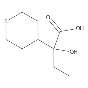 2-Hydroxy-2-(tetrahydro-2H-thiopyran-4-yl)butanoic acid Structure
