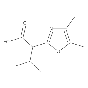 2-(Dimethyl-1,3-oxazol-2-yl)-3-methylbutanoic acid结构式