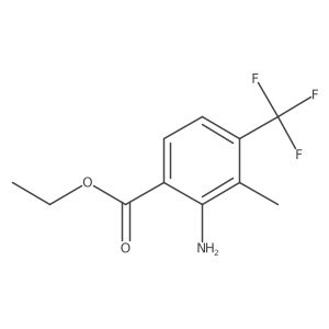Ethyl 2-amino-3-methyl-4-(trifluoromethyl)benzoate结构式
