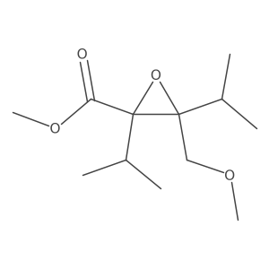 Methyl 3-(methoxymethyl)-2,3-bis(propan-2-yl)oxirane-2-carboxylate结构式