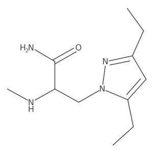 3-(3,5-diethyl-1H-pyrazol-1-yl)-2-(methylamino)propanamide Structure