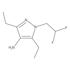 1-(2,2-difluoroethyl)-3,5-diethyl-1H-pyrazol-4-amine结构式