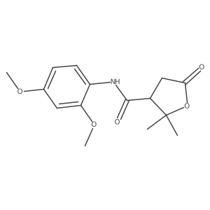 N-(2,4-dimethoxyphenyl)-2,2-dimethyl-5-oxotetrahydro-3-furancarboxamide Structure
