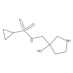 N-[(3-hydroxypyrrolidin-3-yl)methyl]cyclopropanesulfonamide Structure