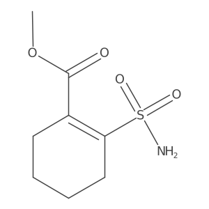 Methyl 2-(aminosulfonyl)-1-cyclohexene-1-carboxylate结构式