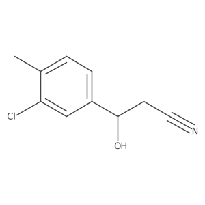 3-(3-Chloro-4-methylphenyl)-3-hydroxypropanenitrile Structure
