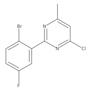 2-(2-Bromo-5-fluorophenyl)-4-chloro-6-methylpyrimidine Structure