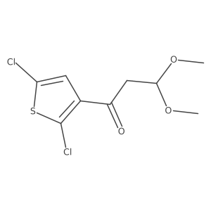 1-(2,5-Dichlorothiophen-3-yl)-3,3-dimethoxypropan-1-one结构式