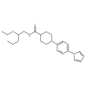 1-(6-(1H-1,2,4-triazol-1-yl)pyridazin-3-yl)-N-(2,2-diethoxyethyl)piperidine-4-carboxamide Structure