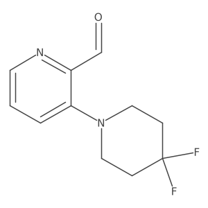 3-(4,4-Difluoropiperidin-1-yl)picolinaldehyde结构式