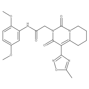 N-(2,5-dimethoxyphenyl)-2-[4-(5-methyl-1,2,4-oxadiazol-3-yl)-1,3-dioxo-5,6,7,8-tetrahydro-1H-pyrido[1,2-c]pyrimidin-2(3H)-yl]acetamide结构式