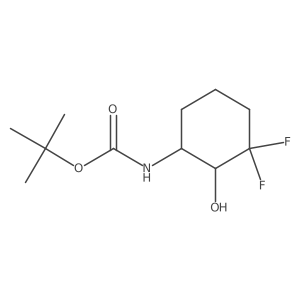 Tert-butyl N-(3,3-difluoro-2-hydroxycyclohexyl)carbamate Structure