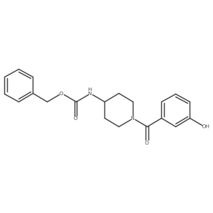 benzyl N-[1-(3-hydroxybenzoyl)piperidin-4-yl]carbamate Structure