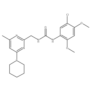1-(5-Chloro-2,4-dimethoxyphenyl)-3-((4-methyl-6-(piperidin-1-yl)pyrimidin-2-yl)methyl)urea Structure