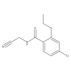 4-chloro-N-(cyanomethyl)-2-(ethylsulfanyl)benzamide Structure