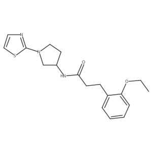 3-(2-ethoxyphenyl)-N-(1-(thiazol-2-yl)pyrrolidin-3-yl)propanamide结构式