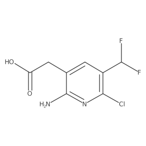 2-(2-Amino-6-chloro-5-(difluoromethyl)pyridin-3-yl)acetic acid结构式