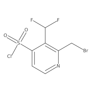 2-(Bromomethyl)-3-(difluoromethyl)pyridine-4-sulfonyl chloride Structure