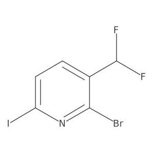 2-Bromo-3-(difluoromethyl)-6-iodopyridine结构式