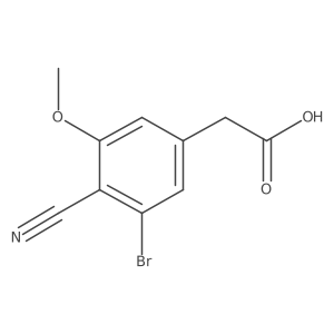 3-Bromo-4-cyano-5-methoxyphenylacetic acid结构式