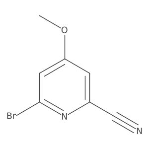 6-Bromo-4-methoxypicolinonitrile结构式