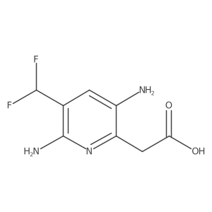 2-(3,6-Diamino-5-(difluoromethyl)pyridin-2-yl)acetic acid结构式