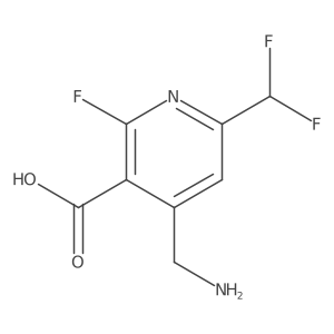 4-(Aminomethyl)-6-(difluoromethyl)-2-fluoronicotinic acid Structure