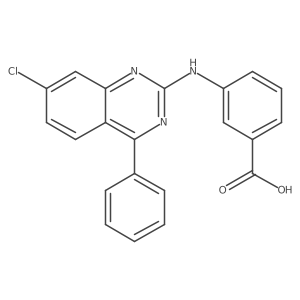 3-[(7-Chloro-4-phenylquinazolin-2-yl)amino]benzoic acid结构式