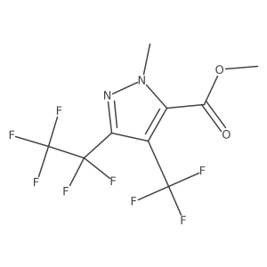 3-Pentafluoroethyl-4-trifluoromethyl-1-methylpyrazole-5-carboxylic acid methyl ester Structure