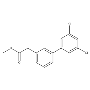 Methyl 2-[3-(3,5-dichlorophenyl)phenyl]acetate结构式