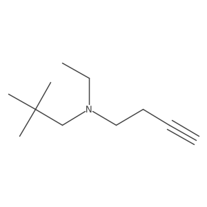 N-But-3-ynyl-N-ethyl-2,2-dimethylpropan-1-amine结构式