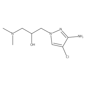 1-(3-amino-4-chloro-1H-pyrazol-1-yl)-3-(dimethylamino)propan-2-ol结构式