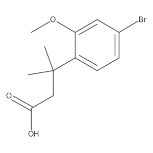 3-(4-Bromo-2-methoxyphenyl)-3-methylbutanoic acid Structure