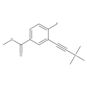Methyl 4-fluoro-3-((trimethylsilyl)ethynyl)benzoate Structure