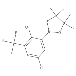 4-Chloro-2-(tetramethyl-1,3,2-dioxaborolan-2-yl)-6-(trifluoromethyl)aniline Structure