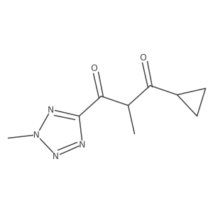 1-cyclopropyl-2-methyl-3-(2-methyl-2H-1,2,3,4-tetrazol-5-yl)propane-1,3-dione Structure