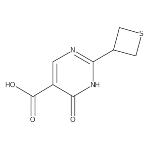 6-Oxo-2-(thietan-3-yl)-1,6-dihydropyrimidine-5-carboxylic acid结构式