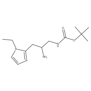 tert-butyl N-[2-amino-3-(1-ethyl-1H-imidazol-2-yl)propyl]carbamate结构式