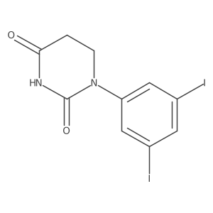 1-(3,5-Diiodophenyl)hexahydropyrimidine-2,4-dione结构式