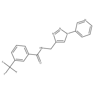 N-((1-(pyridin-3-yl)-1H-1,2,3-triazol-4-yl)methyl)-3-(trifluoromethyl)benzamide Structure