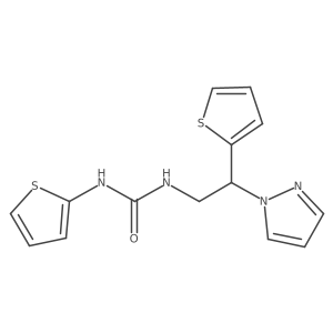 1-(2-(1H-pyrazol-1-yl)-2-(thiophen-2-yl)ethyl)-3-(thiophen-2-yl)urea Structure