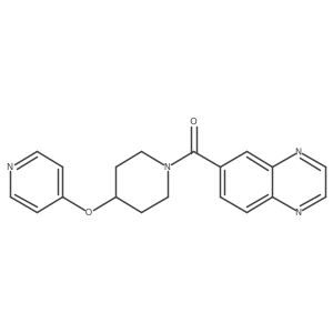 (4-(Pyridin-4-yloxy)piperidin-1-yl)(quinoxalin-6-yl)methanone结构式