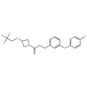3-[3-(4-Fluorophenoxy)phenyl]-1-[3-(2,2,2-trifluoroethoxy)azetidin-1-yl]propan-1-one结构式